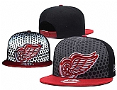 Red Wings Team Logo Black Adjustable Hat GS,baseball caps,new era cap wholesale,wholesale hats